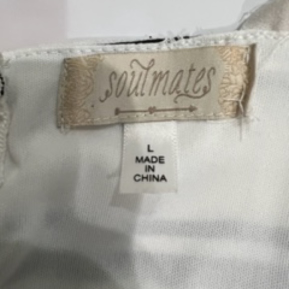 Soulmates Jumpsuit - Size L - Black and White Striped - Picture 2 of 5